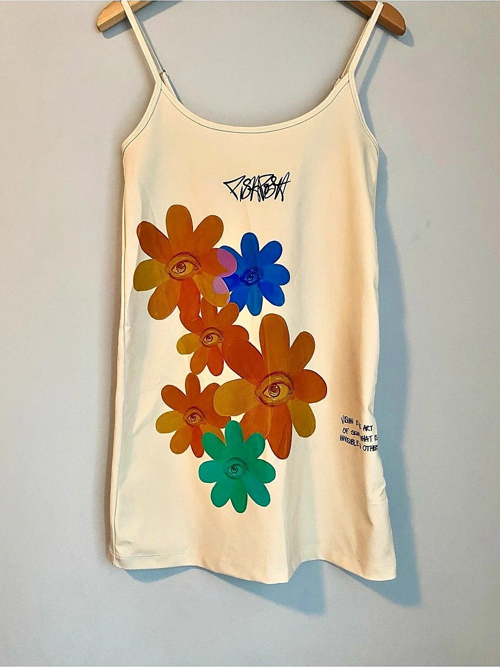 Abstract Urban Outfitters “Art of Seeing” Floral Mini Dress | Indie Alt Style